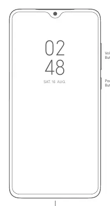 Device layout showing Volume Buttons, Power Button, and USB Type-C Port