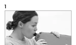Blowing air into the valve by mouth to assist initial inflation.