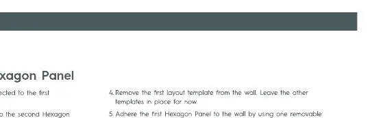 Installing the first hexagon panel