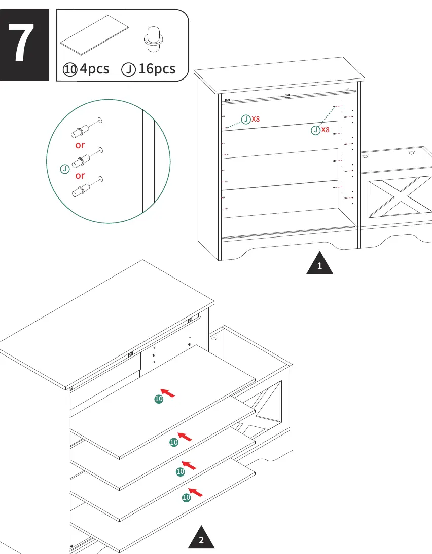 Step 7: Shelf installation