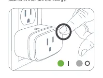 Using the button to switch Eve Energy on and off.