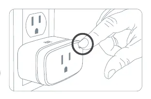Resetting Eve Energy by holding the button.