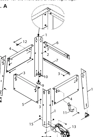 Stand assembly diagram (Fig. A).