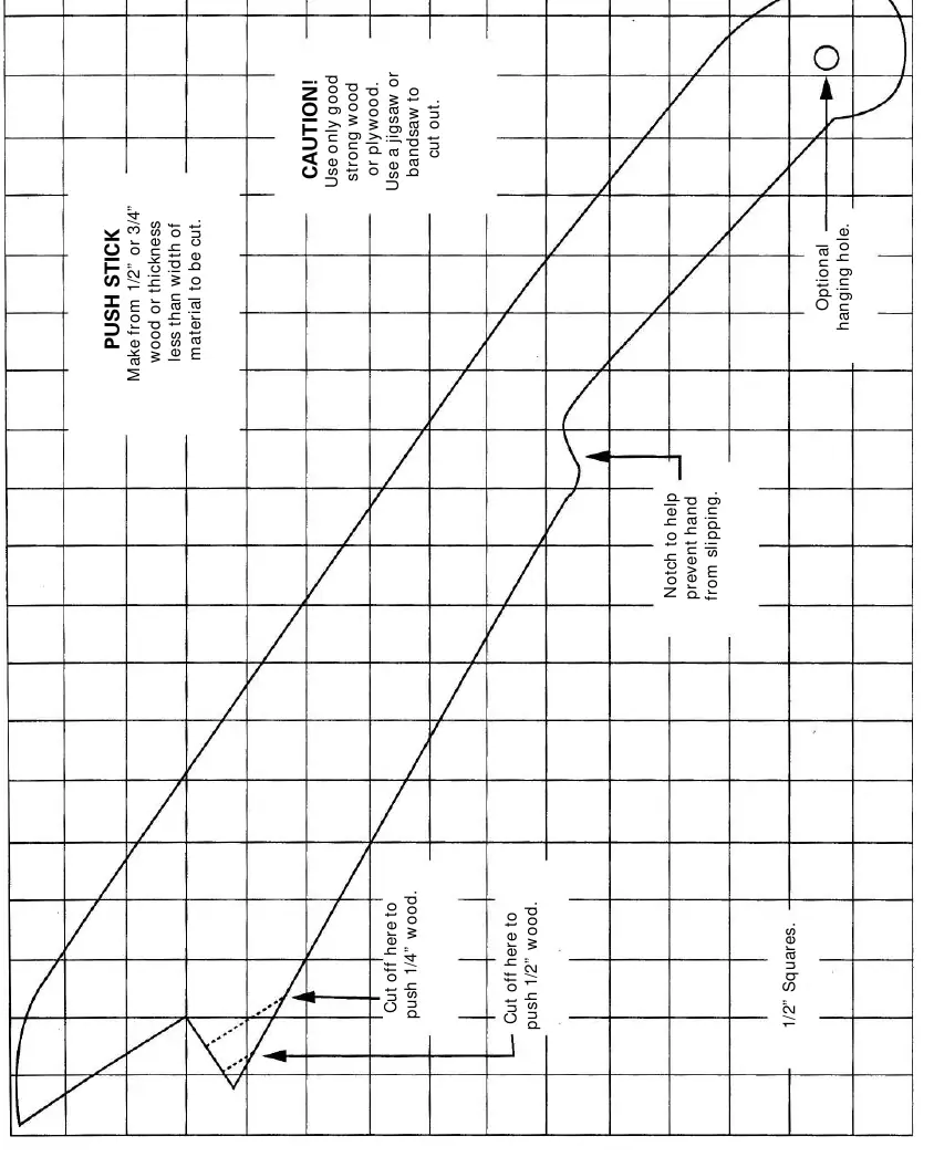 Push stick pattern.
