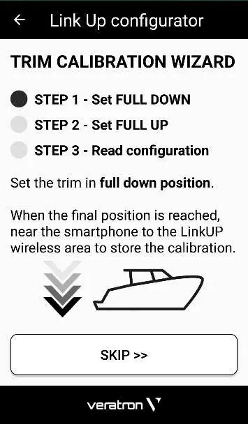 Trim calibration wizard interface