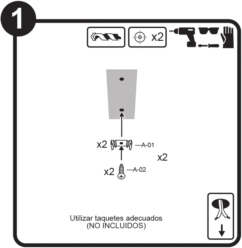 Step 1: Drilling and anchor installation