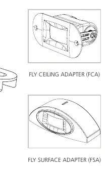 FLY Ceiling Adapter (FCA) and FLY Surface Adapter (FSA)