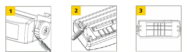 Steps to remove the cover and mask