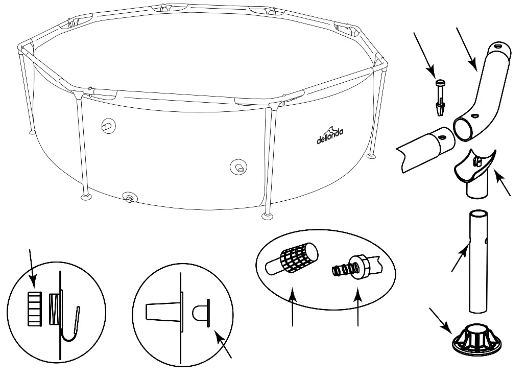 Pool components and assembly overview