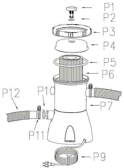 Filter pump assembly