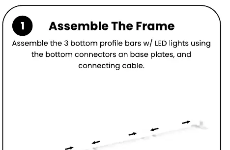 Step 1: Assemble the bottom frame section.