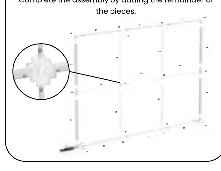 Detailed view of the corner connector assembly