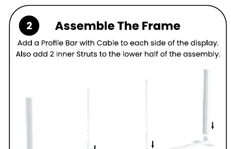 Step 2: Add side bars and inner struts.