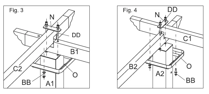 Step 3: Connecting beams to posts