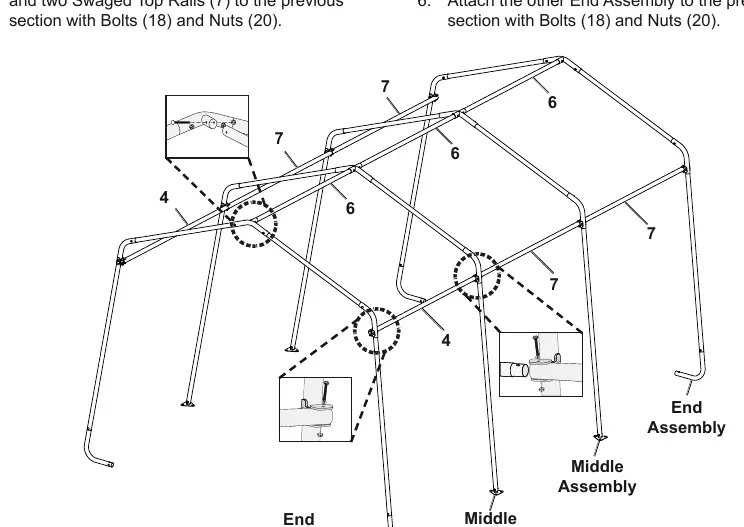 Frame Assembly: Connecting sections