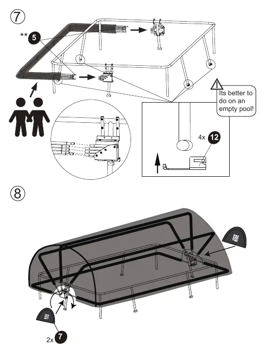 Assembly steps 7 and 8