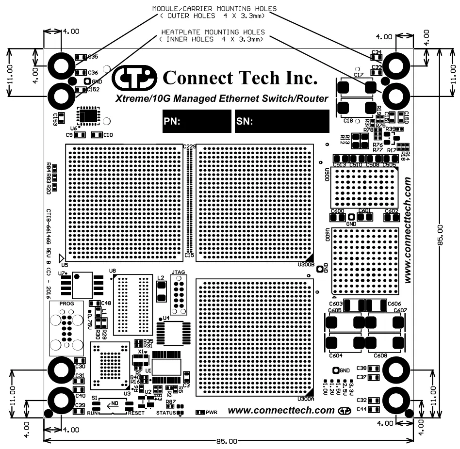 Identify mounting hole locations for installation.