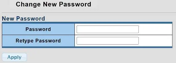 Change password screen