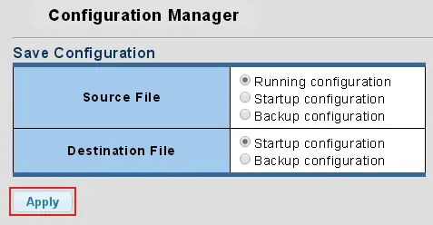 Configuration save dialog
