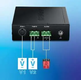 Power and alarm relay wiring diagram
