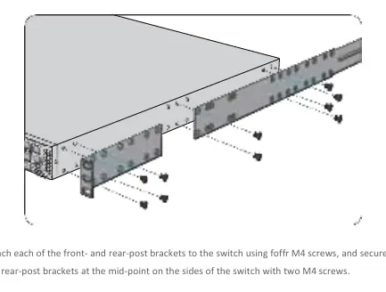Attaching brackets to the switch