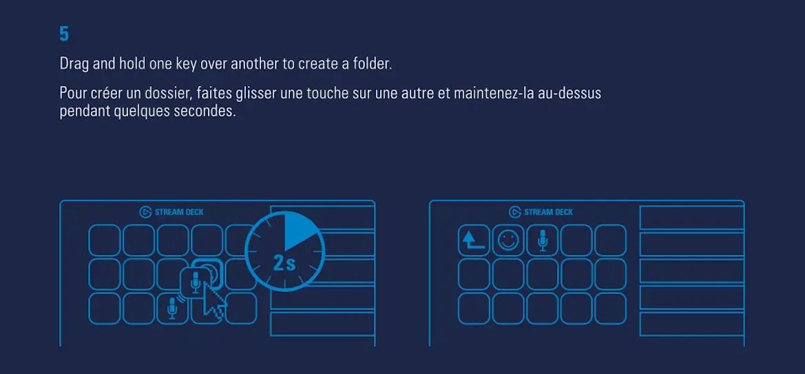 Creating folders by dragging keys