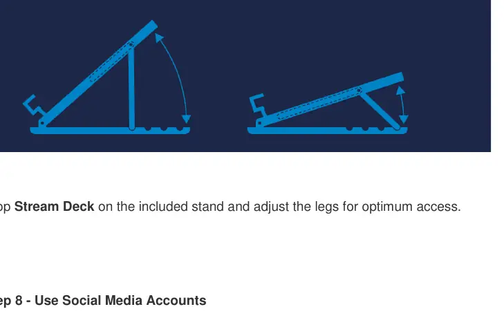 Adjusting the stand