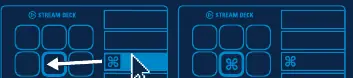 Dragging actions onto keys