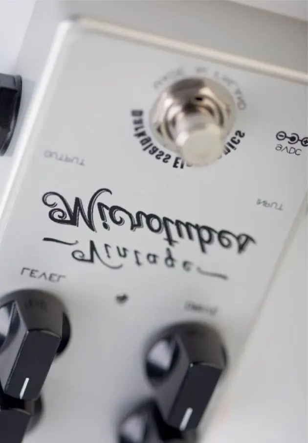 Top view of the Vintage Microtubes pedal controls.