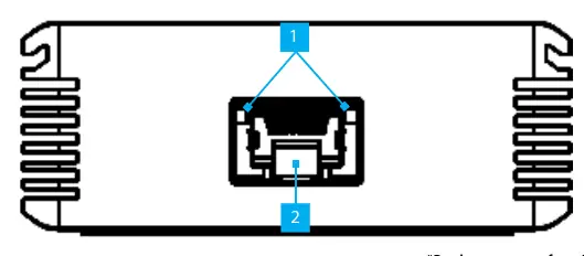 Rear View of the Thunderbolt 3 to 10GBase-T Ethernet Network Adapter