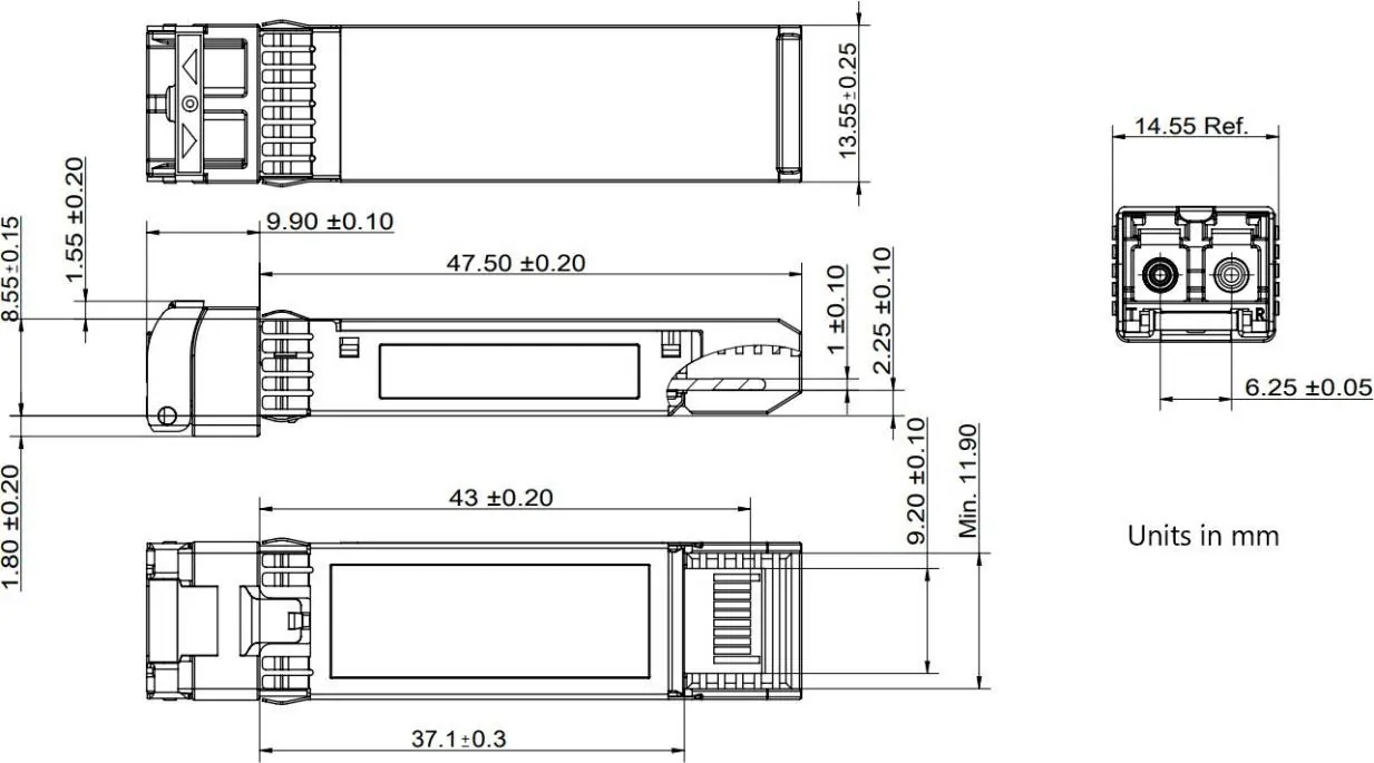 Mechanical outline dimensions