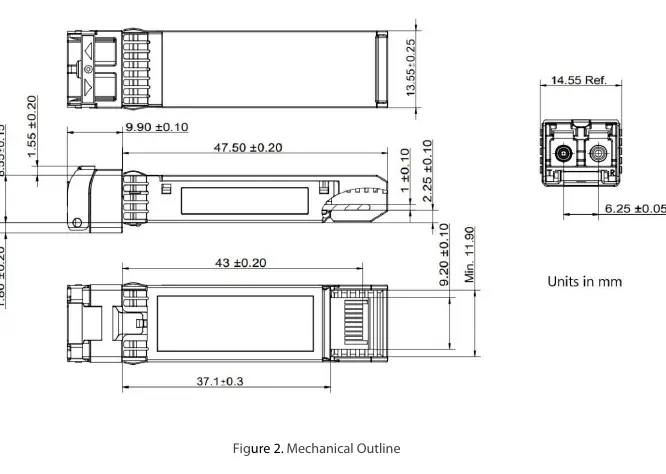 Mechanical outline dimensions