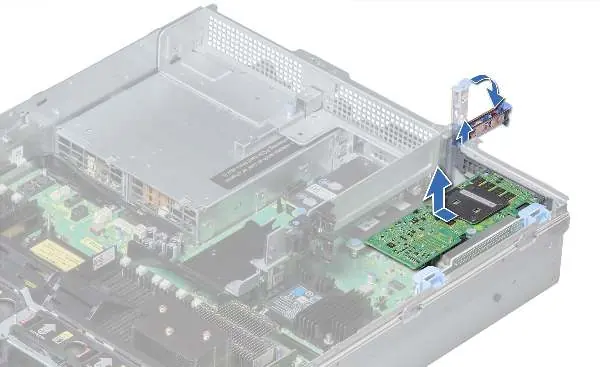Removing the graphics card from the riser