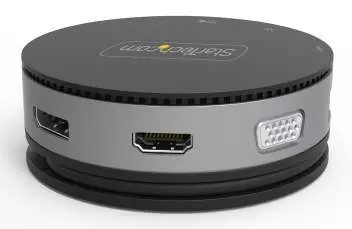 Docking station ports 1-4 (RJ45, DisplayPort, HDMI, VGA)