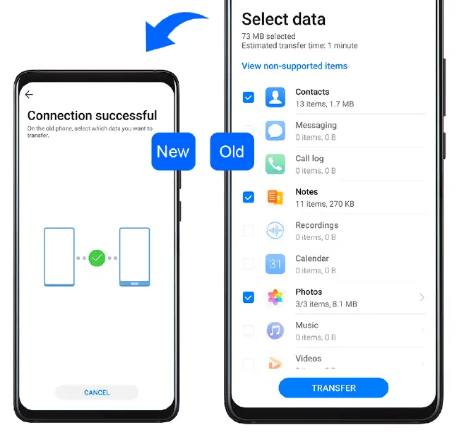 Phone Clone interface