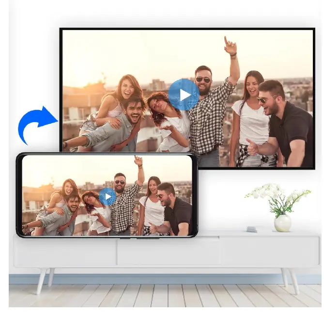 Wireless projection setup