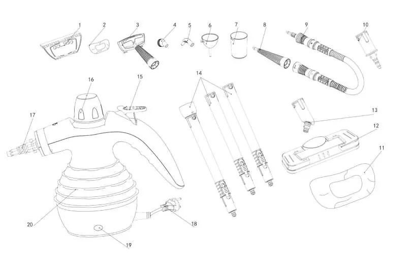Product parts diagram