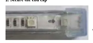 Securing the end cap.