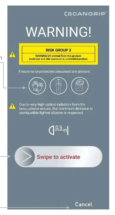 UV lamp safety screen.