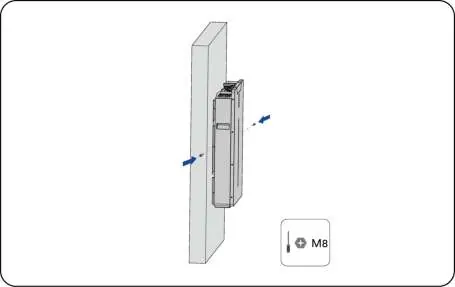 Hanging the battery