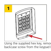 Removing the backcase screw