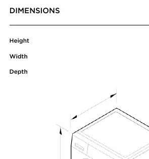 Dimensions diagram