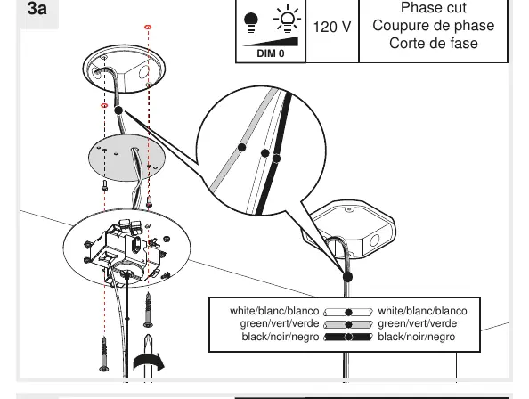 Wiring diagram for Phase cut dimming