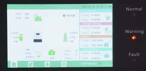 LCD screen during the firmware update process.