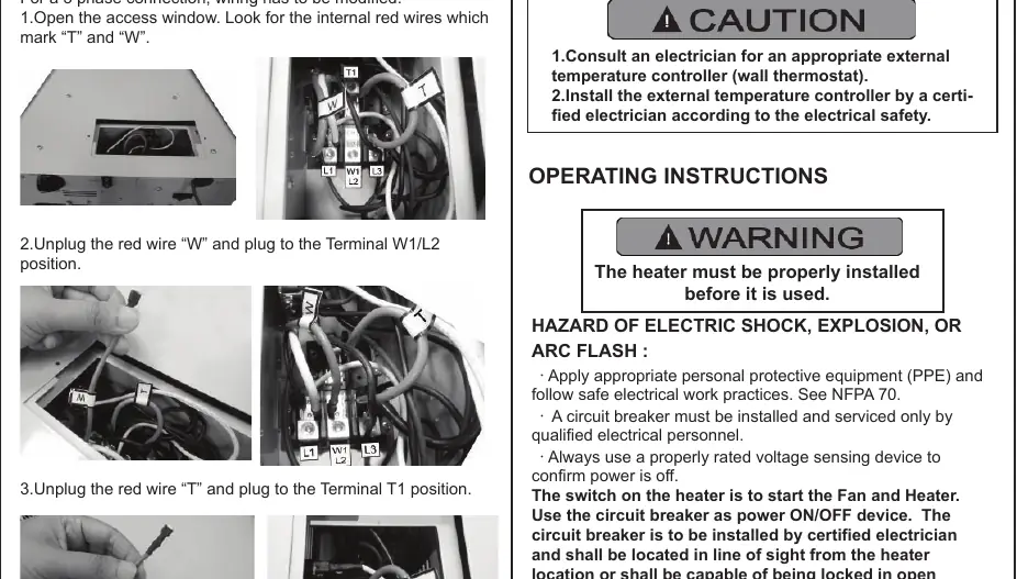 3 phase wiring modification steps