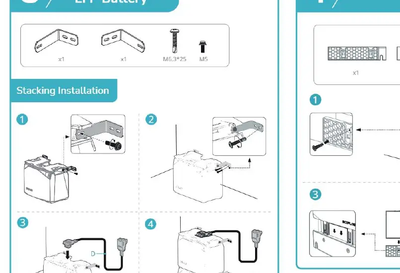 LFP battery stacking installation