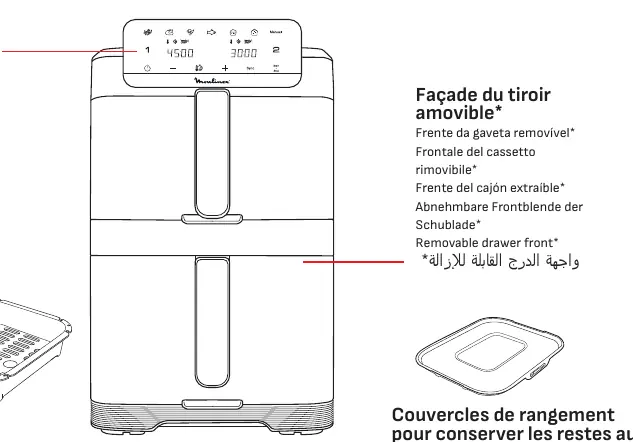 Moulinex Easy Fry Crispy Stack 10L components