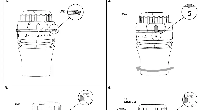Setting the maximum temperature limit
