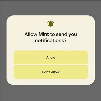 Notification permission prompt