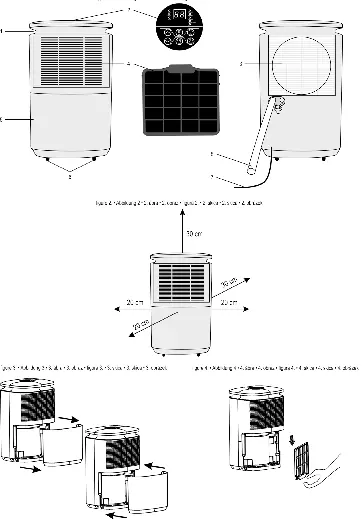 Device structure, clearance requirements, and maintenance steps.